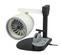 Ventilateur de bureau USB design turbo, style moteur d'avion humidifiant brumisateur éclairage high-tech unique créatif (rouge)