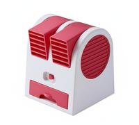 Ventilateur de Bureau Usb Mini Refroidisseur d'Air Portable avec Deux Bouches Ajustables et Réservoir à Glace et eau pour Souffle Rafraîchissant, Rouge, size to 6