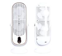 Ventilateur de Bureau USB, Ventilateur de Bureau Oscillant une Roue Amovible pour la Voiture (WHITE)