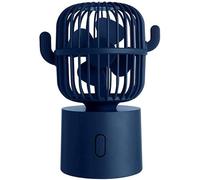 Ventilateur de Bureau USB Ventilateur Personnel Petit Bureau Ventilateur Portable Cactus Mini Mini Handheld Table Van 80 ° Rotation Automatique 3 Vitesses Strong Wind Bas Bruit Design pour la Chambre