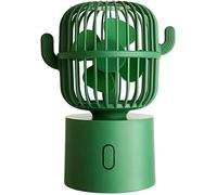Ventilateur de Bureau USB Ventilateur Personnel Petit Bureau Ventilateur Portable Cactus Mini Mini Handheld Table Van 80 ° Rotation Automatique 3 Vitesses Strong Wind Bas Bruit Design pour la Chambre