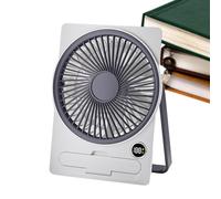 Ventilateur de bureau - Ventilateur portable ultra silencieux avec support pour téléphone portable | Outil de refroidissement personnel électrique avec écran numérique LCD alimenté par USB suspendu et