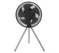 Ventilateur de camping 4000 mAh avec trépied et lumière LED, idéal pour les pique-niques et les événements en plein air (A)