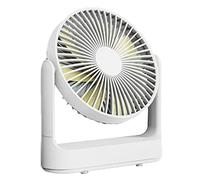 Ventilateur de camping 7 ' ' 4000mAh Tente de ventilateur de bureau portable de 7 pouces avec crochet de suspension pour voiture ouragan pannes d ' urgence bureau bureau USB pour salles de bureau