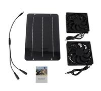 Ventilateur de camping avec lanterne LED - Ventilateur de ventilation à énergie solaire pour poulailler | Ventilateur à panneau solaire | Ventilateur de ventilation à énergie solaire | Kit silencieux