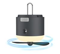 Ventilateur De Camping Avec Lumière | USB Rechargeable 4 Vitesses Vent Équipement Survie - Ventilateur Portable Pour Tente Et Lumière - Pour Randonnée Bureau Pannes De Courant Voiture Plage