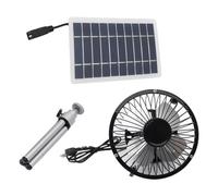 Ventilateur de camping solaire portable : réfrigérateur pliable extérieur avec panneau USB, machine de tente rechargeable, outil de ventilation à énergie solaire pour pique-nique, aventure