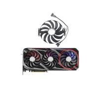 Ventilateur De Carte Graphique 95 Mm T129215SU CF1010U12D DC12V, Compatible ASUS, ROG Strix RTX 3070, 3080 Ti, 3090 Gaming Et RX 6700, Accessoires for Ordinateur Portable(Right Fan)
