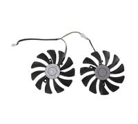 Ventilateur de Carte Graphique Dc 12v 0,5a en ABS Noir | Remplacement Simple, Connecteur Enfichable, pour Réparation GPU et Entretien PC de Bureau