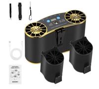 Ventilateur de ceinture - Dispositif de refroidissement portable avec clip de taille, mains - Système de flux d'air personnel | Mini ventilateur rechargeable sans pale, ventilateur portable réglable