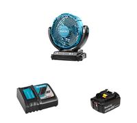 Ventilateur de chantier 14,4 / 18V LXT DCF102Z + 1 batterie 18V 5 Ah + 1 chargeur rapide DC18RC MAKITA