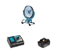 Ventilateur de chantier 14,4 / 18V LXT DCF300Z + 1 batterie 18V 5 Ah + 1 chargeur rapide DC18RC MAKITA
