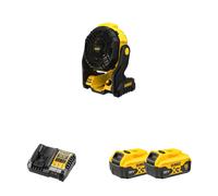 Ventilateur de chantier DCE512N-XJ + 2 batteries 18V 5 Ah + 1 chargeur DCB1104-QW DEWALT