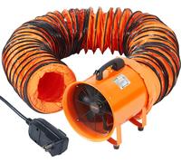 Ventilateur de chantier VEVOR Moteur AC 900 W Ventilateur de chantier 2850 tr/min Ventilateur de chantier Ventilateur 5175 CFM (8792 m3/h) Ventilateur axial 10 m de tuyau Ventilateur axial 79 dB Nivea