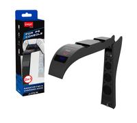 Ventilateur De Chargeur De Siège Intelligent Ps5 2 En 1 P5 Rainbow Bridge Double Chargeur + Ventilateur De Refroidissement Peut Placer Le Cintre De Stockage Des Écouteurs