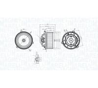 Ventilateur de chauffage 069412363010 MAGNETI MARELLI pour CHEVROLET OPEL