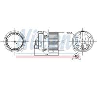 Nissens Pulseur d'air habitacle 87591 pour Duster II 131 mm