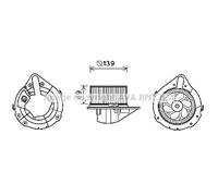 Ventilateur de chauffage AI8372 AVA QUALITY COOLING pour AUDI COUPE B3 A4 B5