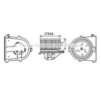 Ventilateur de chauffage AI8376 AVA QUALITY COOLING pour AUDI VW
