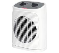 Ventilateur de chauffage Clatronic® incl. Fonction ventilateur, chauffage électrique avec thermostat réglable en continu et 2 niveaux de chauffage,oscillant,chauffage pour salle de bain,cuisine,garage