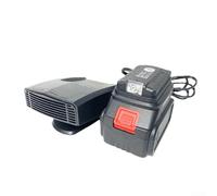 Ventilateur de chauffage de voiture pivotant à 360° avec double chargeur USB, dégivrage et refroidissement rapides, compatible avec batterie 18 V pour véhicule