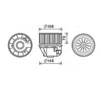 Ventilateur de chauffage FD8634 AVA QUALITY COOLING pour FORD C-MAX II FOCUS III