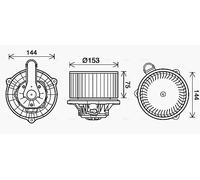 Ventilateur de chauffage HY8450 AVA QUALITY COOLING pour HYUNDAI KIA