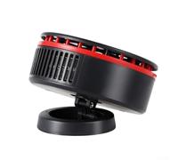 Ventilateur de chauffage portable 12 V 150 W avec chauffage et refroidissement 2 en 1 pour dégivrage automatique du pare-brise et vue claire (noir et rouge)