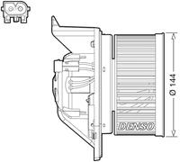 Ventilateur de chauffage pour véhicules avec direction à gauche DEA05005 DENSO