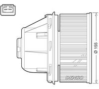 DENSO DEA10053 Pulseur d'air habitacle