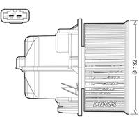 Ventilateur de chauffage pour véhicules avec direction à gauche DEA33002 DENSO