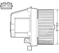 Ventilateur de chauffage pour véhicules avec direction à gauche DEA33003 DENSO