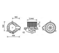 Ventilateur de chauffage RT8572 AVA QUALITY COOLING pour RENAULT MEGANE Scénic