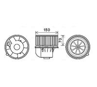 Ventilateur de chauffage VN8354 AVA QUALITY COOLING pour VW FORD SEAT