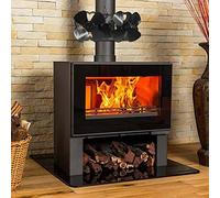Ventilateur de cheminée - Alimenté par la chaleur de cheminée, four à bois avec thermique à 8 lames avec thermomètre pour accessoires pour poêles à bois