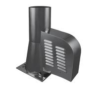 Ventilateur de cheminée avec plaque de base en acier inoxydable noir Ø 150 mm