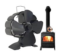 Ventilateur de cheminée écologique 11 x 8 x 12 cm, outils de contrôle de sécurité, circulateur d'air non électrique à fonctionnement silencieux | Ventilateur de poêle