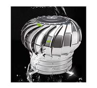 Ventilateur de cheminée en acier inoxydable - Capuchon de turbine de toit de 350 mm, anti-courants d'air, couvercle rotatif pour une meilleure circulation de l'air, convient aux tuyaux de 100 à 500 mm