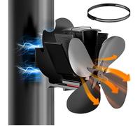 Ventilateur de cheminée magnétique, ventilateur de cheminée électrique pour poêle à bois, bois de chauffage, cheminée, tuyau de