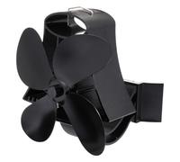 Ventilateur de Cheminée Oxydé Thermique à 4 Pales en Alliage D'aluminium | Rotation 1100 Tr/min, Plage 60 à 350 °c, Débit 180 à 210 Fm, Noir