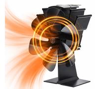 Ventilateur de cheminée poêle sans électricité diffuseur d'air chaud 6 pales