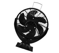 Ventilateur de Cheminée Silencieux à 6 Pales avec Poignée pour Tonnelle - Ventilateur alimenté par la Chaleur à économie D'énergie, Conception Portable pour une Utilisation en Extérieur 7,9