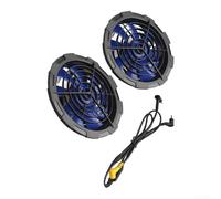 Ventilateur de climatisation 12 V 5 V haute puissance sans balais pour éviter les coups de chaleur, refroidissement USB, vêtements de travail (7,4)