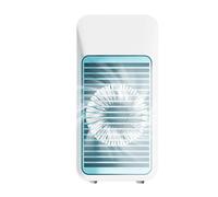 Ventilateur de climatisation de bureau avec veilleuses colorées | Ventilateur de table avec 3 vitesses, petit climatiseur de bureau, ventilateur de refroidissement silencieux pour chambre, camping,