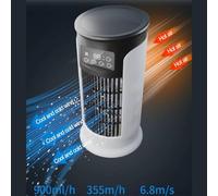 Ventilateur de climatisation mobile 3 en 1 avec 6 vitesses, minuterie de 6 heures, humidification par atomisation, lumières LED, refroidissement silencieux pour chambre à coucher, salon ou bureau