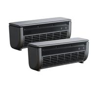 Ventilateur de climatiseur, 2 mini climatiseurs portables, ventilateur de refroidissement rechargeable par USB avec brume froide et 3 vitesses, télécommande, montage mural sans perçage - Gris