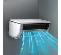 Ventilateur de climatiseur Mural, unité de Refroidissement Rechargeable sans Conduit avec télécommande, Installation sans perçage, Chargement USB, Refroidisseur d'air pour Chambre à Coucher,