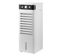 Ventilateur de climatiseur portable, 3 modes, refroidisseur d'air par évaporation avec réservoir de 5 L, télécommande, minuterie 12 h pour chambre à coucher, dortoirs, blanc