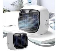 Ventilateur de climatiseur portable for bureau, mini refroidisseur d'air personnel silencieux, 6 à 8 heures de refroidissement de bureau, 3 vitesses, petit ventilateur de brumisation mobile for la mai