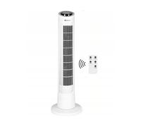 Ventilateur de colonne avec télécommande, orientable, 90°, blanc - N